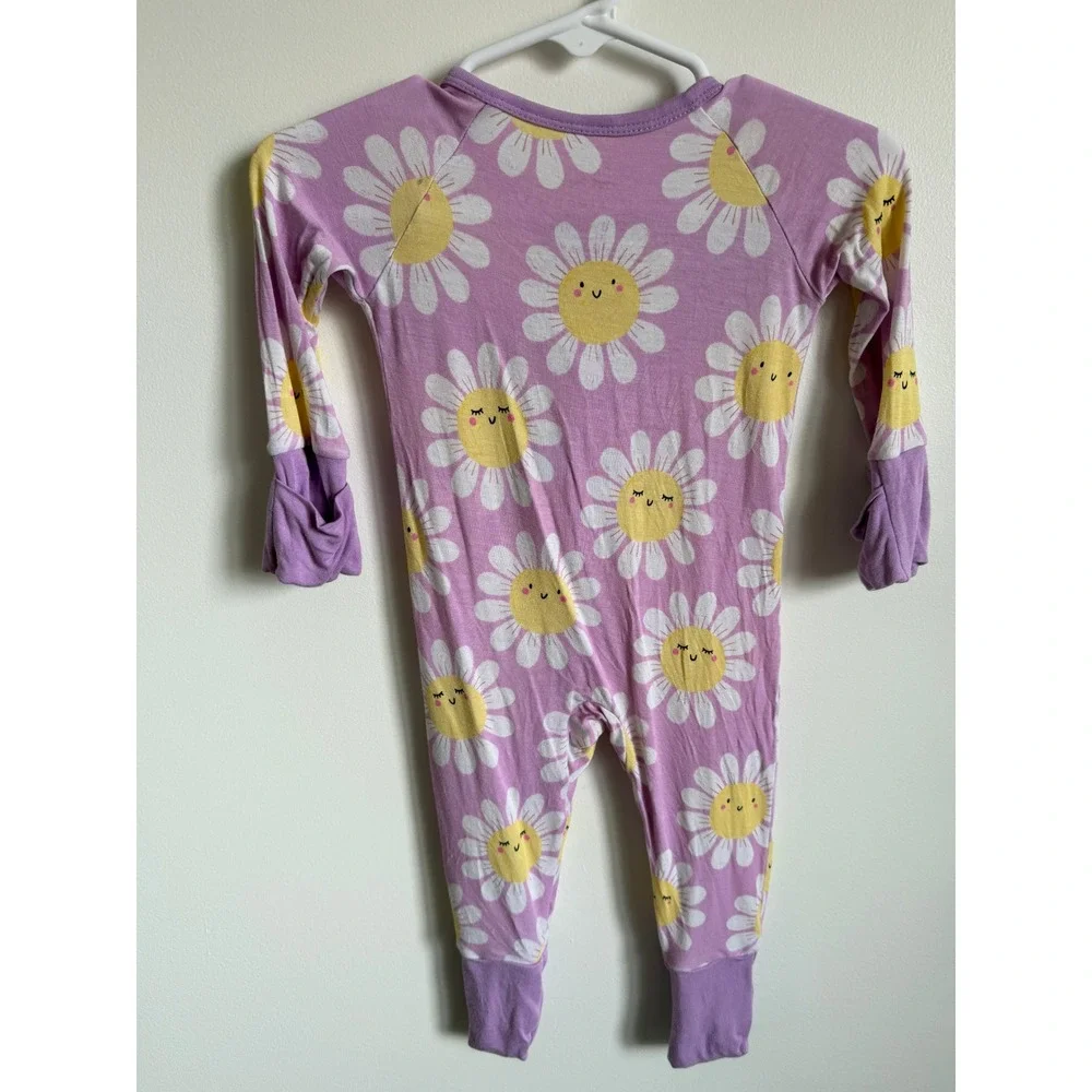 Little Sleepies Flower Power Daisy Bamboo Zippy 0-3 Months